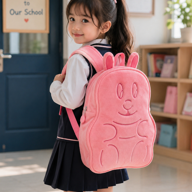 Pink Bunny Plush Backpack