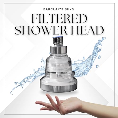 Filtered Shower Head: High Pressure and Water Saving: 3 Settings: Reduces Chlorine and Dissolved Solids: Helps Dry Hair and Itchy Skin