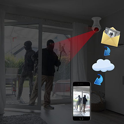360 Wireless Security Camera 1080P Wifi Home Surveillance System Video Baby Monitor Pet Nanny Cam Indoors Dome Webcam Night Vision Motion Detection 360 Pan Tilt with 2 Way Audio APP Cloud IP Cameras