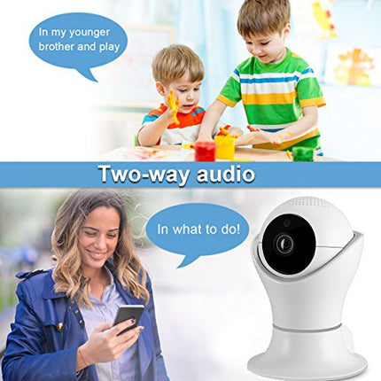 360 Wireless Security Camera 1080P Wifi Home Surveillance System Video Baby Monitor Pet Nanny Cam Indoors Dome Webcam Night Vision Motion Detection 360 Pan Tilt with 2 Way Audio APP Cloud IP Cameras