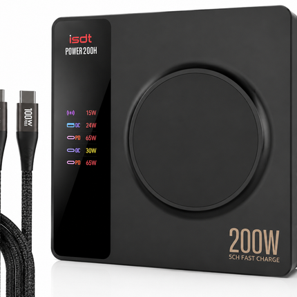 ISDT Power 200H – 200W 5-Port Fast Charger
