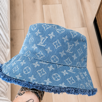 LV Blue Denim Bucket Hat