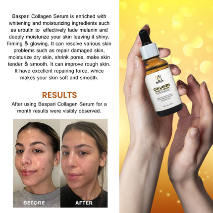 Baspari 3 in 1 Collagen Cream , Soap & Serum Made In USA