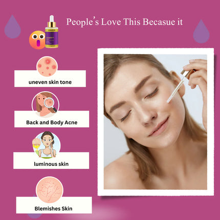 Baspari 3 in 1 Serum Set- Baspari Niacinamide Acid Serum 4% + Baspari Salicylic Acid 2%  + Baspari Glycolic Acid Serum 5%