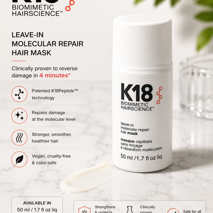 K18 Biomimetic Hairscience Leave-In Molecular Repair Hair Mask