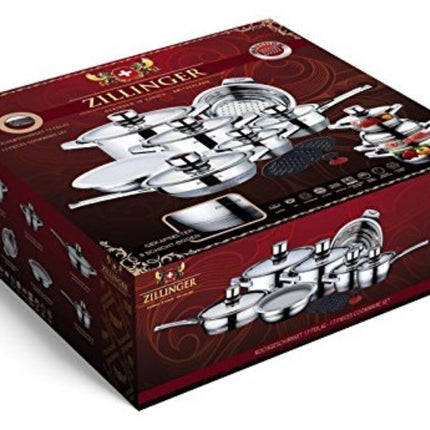 ZILLINGER Versailles 17-Piece Stainless Steel Cookware Set