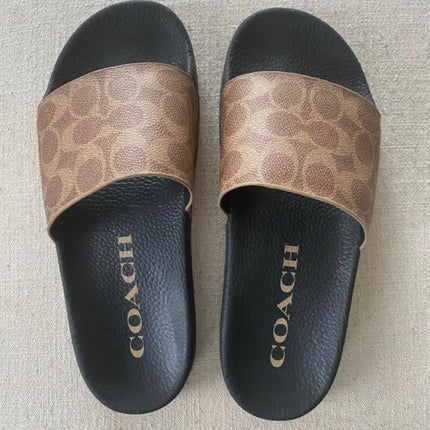 Coach Signature Slide Sandals Good Quality