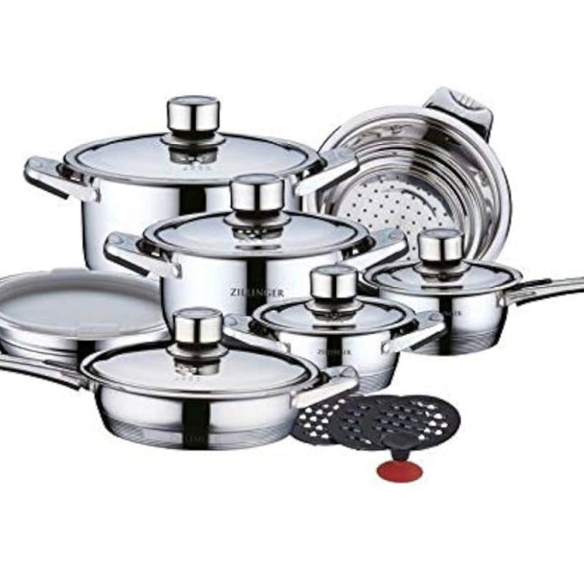 ZILLINGER Versailles 17-Piece Stainless Steel Cookware Set