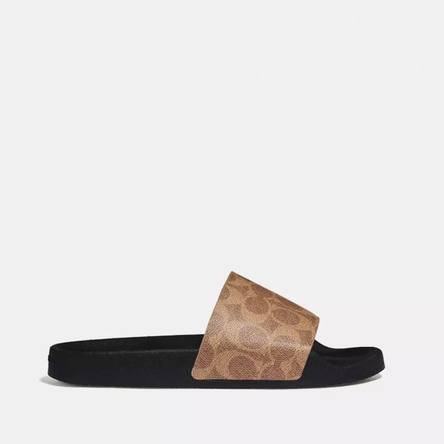 Coach Signature Slide Sandals Good Quality