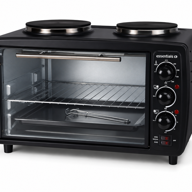 Essentials 24L Mini Oven with Dual Hot Plates