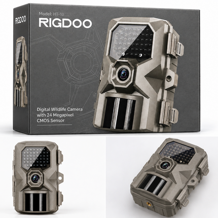 Rigdoo HT-10 Trail Camera, 4K 48MP Trail Game Camera with Night Vision
