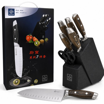 Ideal Kitchen 7-Piece Knife Block Set