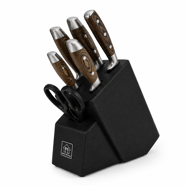 Ideal Kitchen 7-Piece Knife Block Set