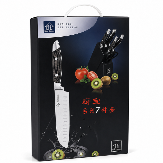 Ideal Kitchen 7-Piece Knife Block Set