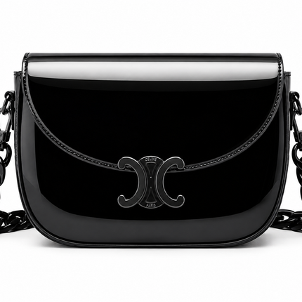 Celine Patent Leather Chain Shoulder Bag – AAA Quality