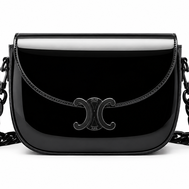 Celine Patent Leather Chain Shoulder Bag – AAA Quality