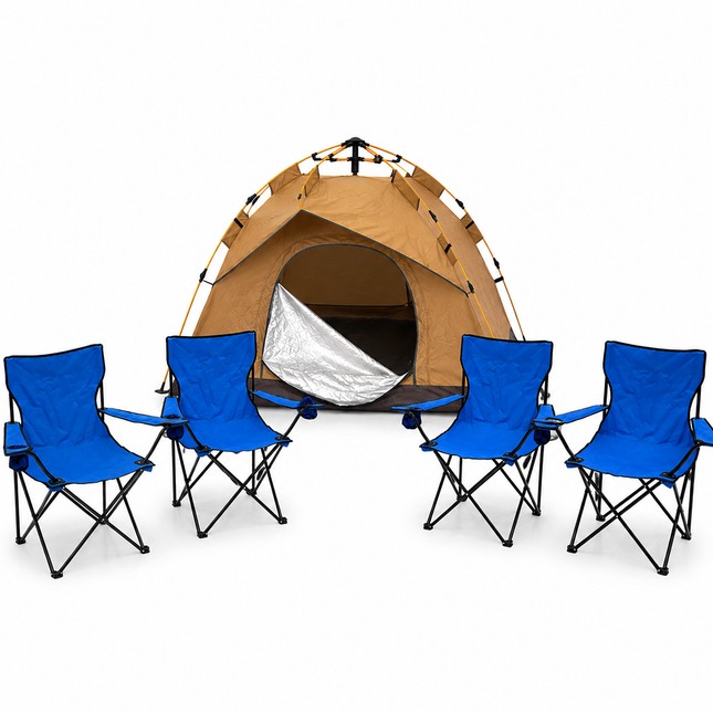 Complete Camping Set – 4 Chairs + 1 Tent