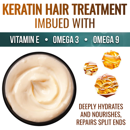 Baspari Premium Keratin Mask: Intensive Hair Repair for Silky Smooth, Frizz-Free