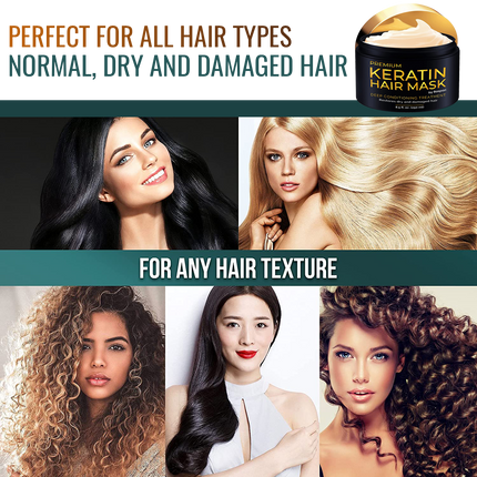 Baspari Premium Keratin Mask: Intensive Hair Repair for Silky Smooth, Frizz-Free