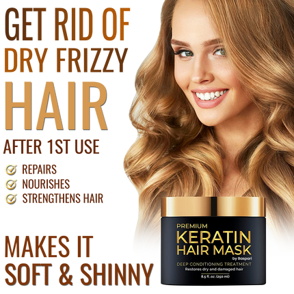 Baspari Premium Keratin Mask: Intensive Hair Repair for Silky Smooth, Frizz-Free