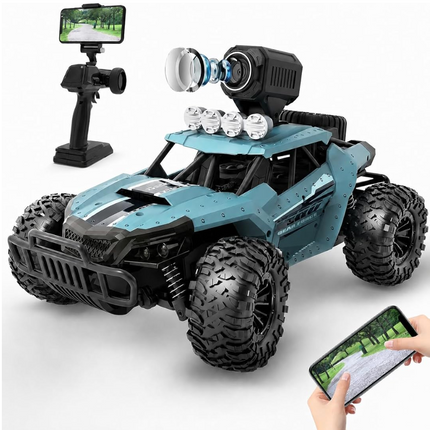 DEERC RC Cars DE36W Remote Control Car with 720P HD FPV Camera, 1/16 Scale Off-Road RC Truck, High Speed Monster Trucks for Kids Adults, All Terrain, 30 Min Play, RC Toys Gift for Boys and Girls