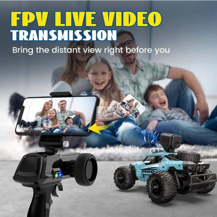 DEERC RC Cars DE36W Remote Control Car with 720P HD FPV Camera, 1/16 Scale Off-Road RC Truck, High Speed Monster Trucks for Kids Adults, All Terrain, 30 Min Play, RC Toys Gift for Boys and Girls