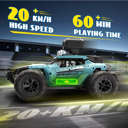 DEERC RC Cars DE36W Remote Control Car with 720P HD FPV Camera, 1/16 Scale Off-Road RC Truck, High Speed Monster Trucks for Kids Adults, All Terrain, 30 Min Play, RC Toys Gift for Boys and Girls