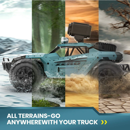 DEERC RC Cars DE36W Remote Control Car with 720P HD FPV Camera, 1/16 Scale Off-Road RC Truck, High Speed Monster Trucks for Kids Adults, All Terrain, 30 Min Play, RC Toys Gift for Boys and Girls