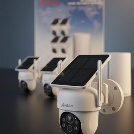 4 PCS Solar Powered Wireless Security Camera System with NVR & Outdoor Night Vision Surveillance