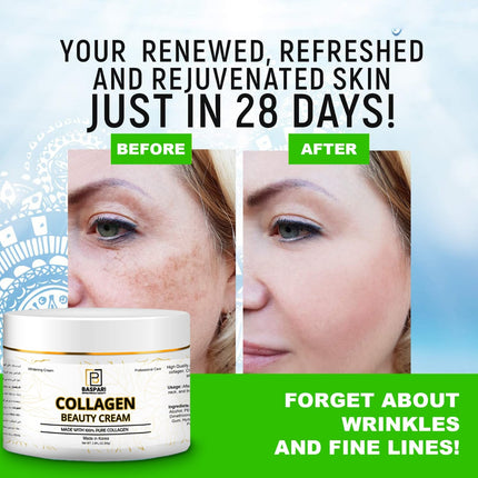 Baspari 3 in 1 Collagen Cream , Soap & Serum Made In USA