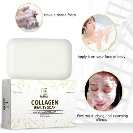 Baspari 3 in 1 Collagen Cream , Soap & Serum Made In USA